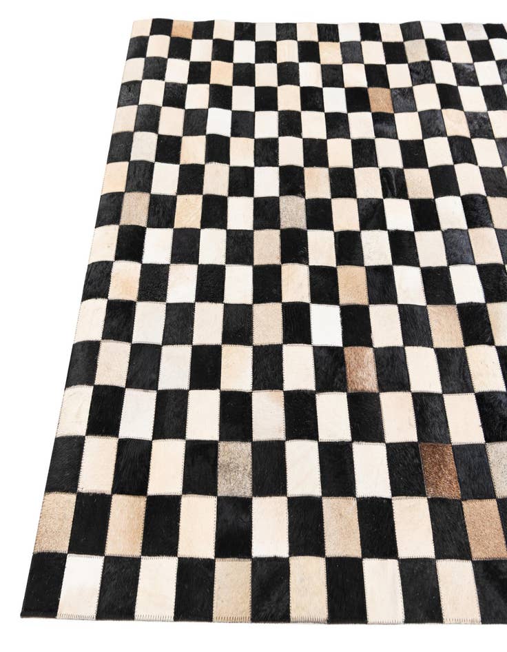 Detail image of  3' 11 x 5' 10 Cowhide Stocks Rug