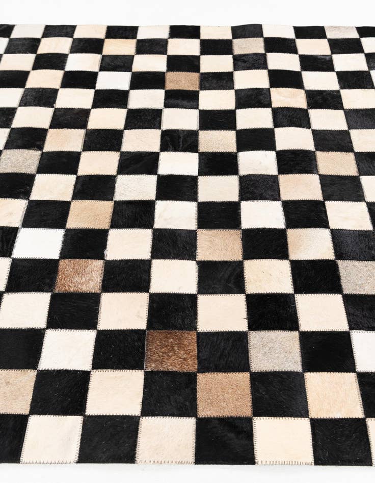 Detail image of  3' 11 x 5' 10 Cowhide Stocks Rug