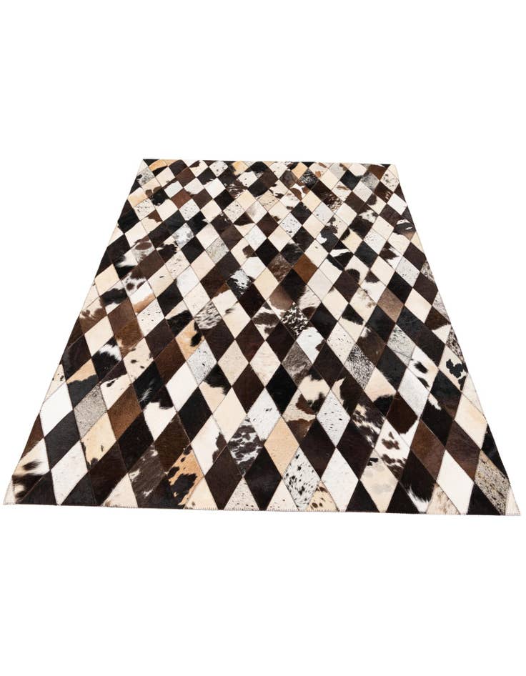 Detail image of  4' 1 x 5' 11 Cowhide Stocks Rug