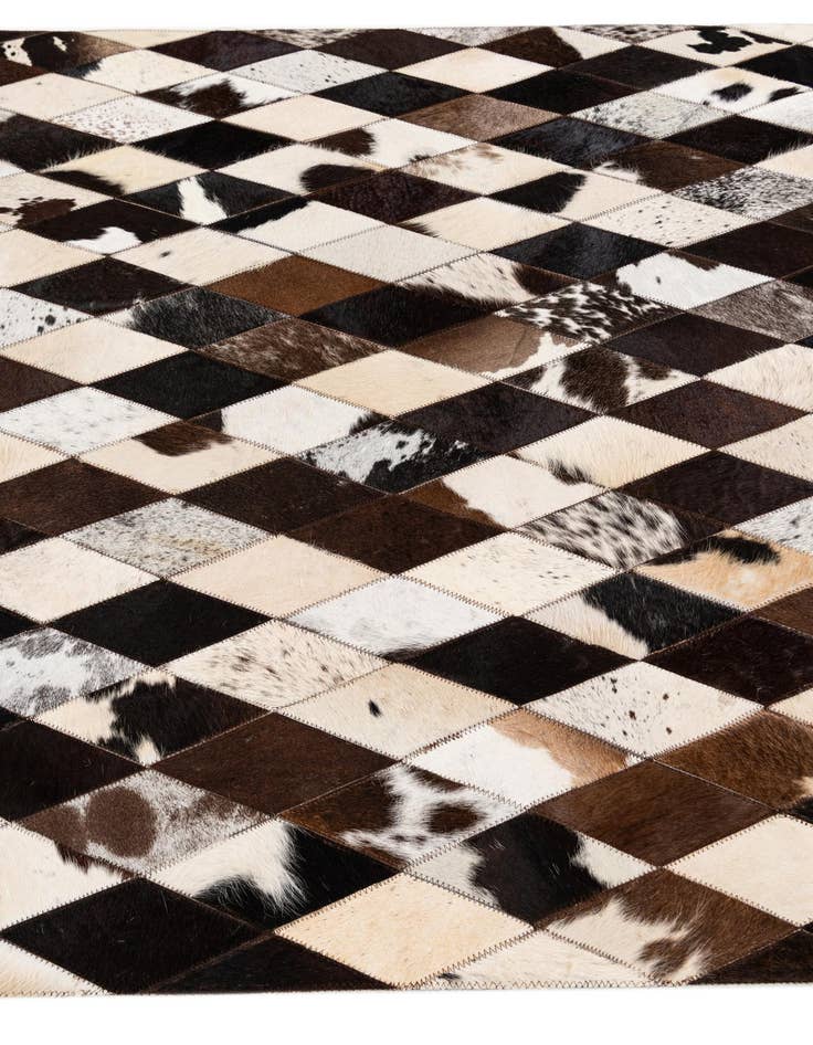 Detail image of  4' 1 x 5' 11 Cowhide Stocks Rug