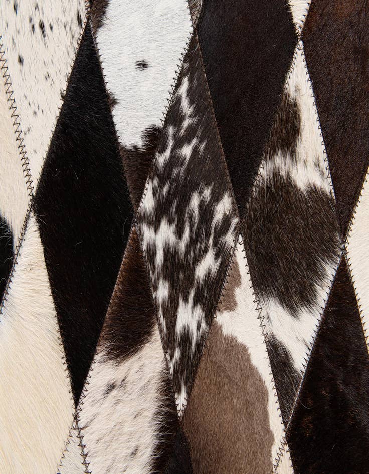 Detail image of  4' 1 x 5' 11 Cowhide Stocks Rug