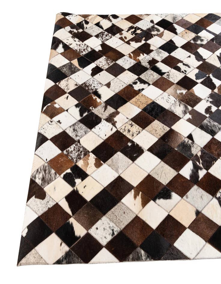 Detail image of  4' x 5' 11 Cowhide Stocks Rug