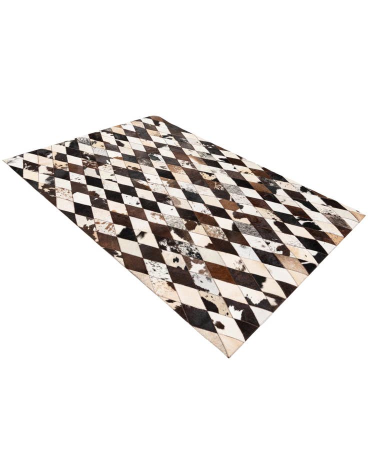 Detail image of  4' 1 x 5' 11 Cowhide Stocks Rug