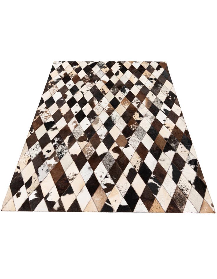 Detail image of  4' 1 x 5' 11 Cowhide Stocks Rug