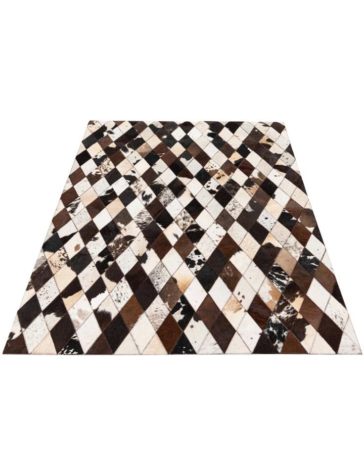 Detail image of  4' 1 x 5' 10 Cowhide Stocks Rug