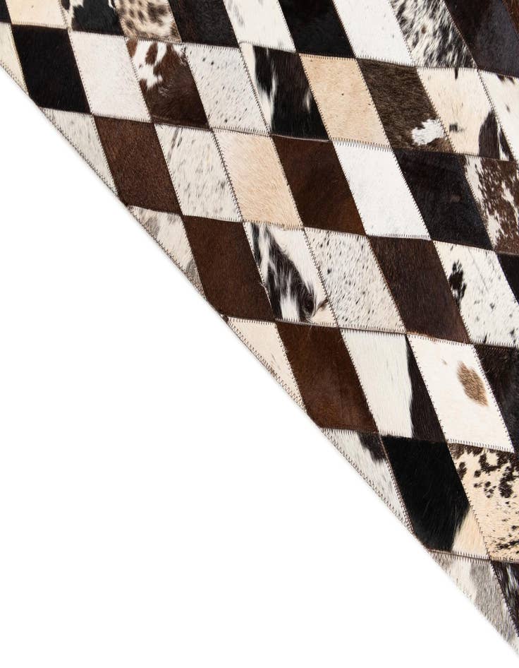 Detail image of  4' 1 x 5' 10 Cowhide Stocks Rug