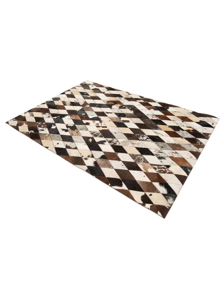 Detail image of  4' 1 x 5' 10 Cowhide Stocks Rug