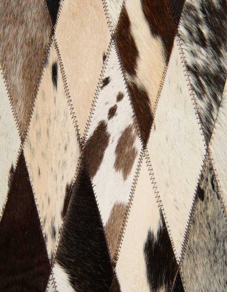 Detail image of  4' 1 x 5' 10 Cowhide Stocks Rug