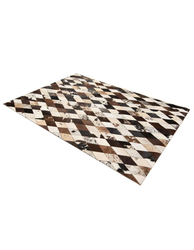 Detail image of  4' 1 x 5' 10 Cowhide Stocks Rug