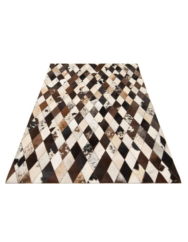 Detail image of  4' 1 x 5' 10 Cowhide Stocks Rug