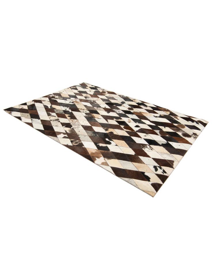 Detail image of  4' 1 x 5' 10 Cowhide Stocks Rug