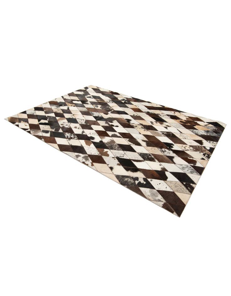 Detail image of  4' 1 x 5' 10 Cowhide Stocks Rug