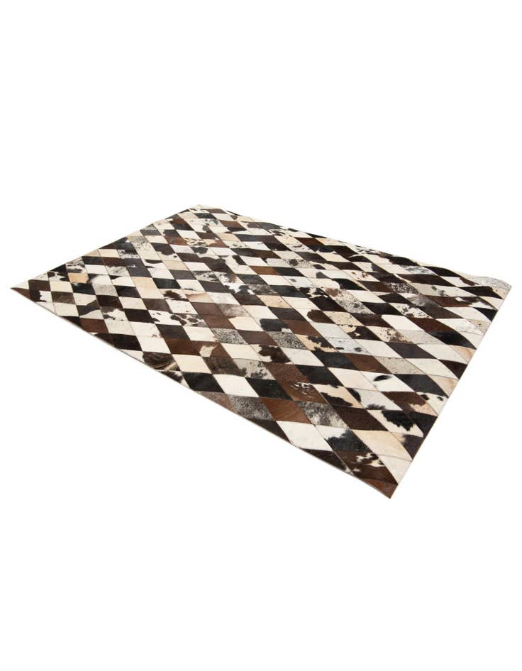 Detail image of  4' 1 x 5' 10 Cowhide Stocks Rug