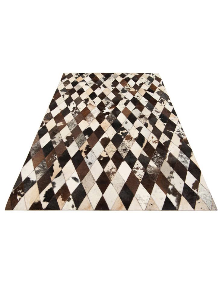 Detail image of  4' 1 x 5' 10 Cowhide Stocks Rug