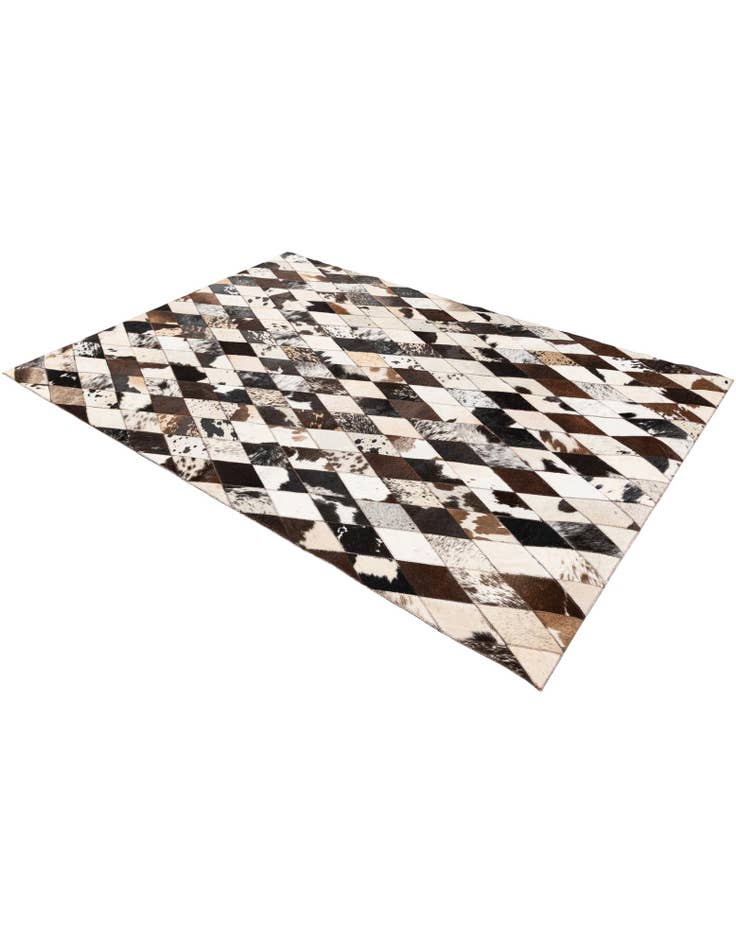 Detail image of  4' 1 x 5' 10 Cowhide Stocks Rug