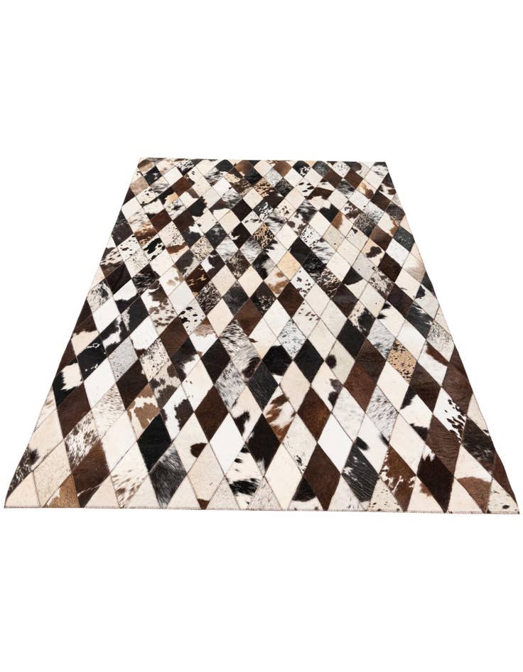 Detail image of  4' 1 x 5' 10 Cowhide Stocks Rug