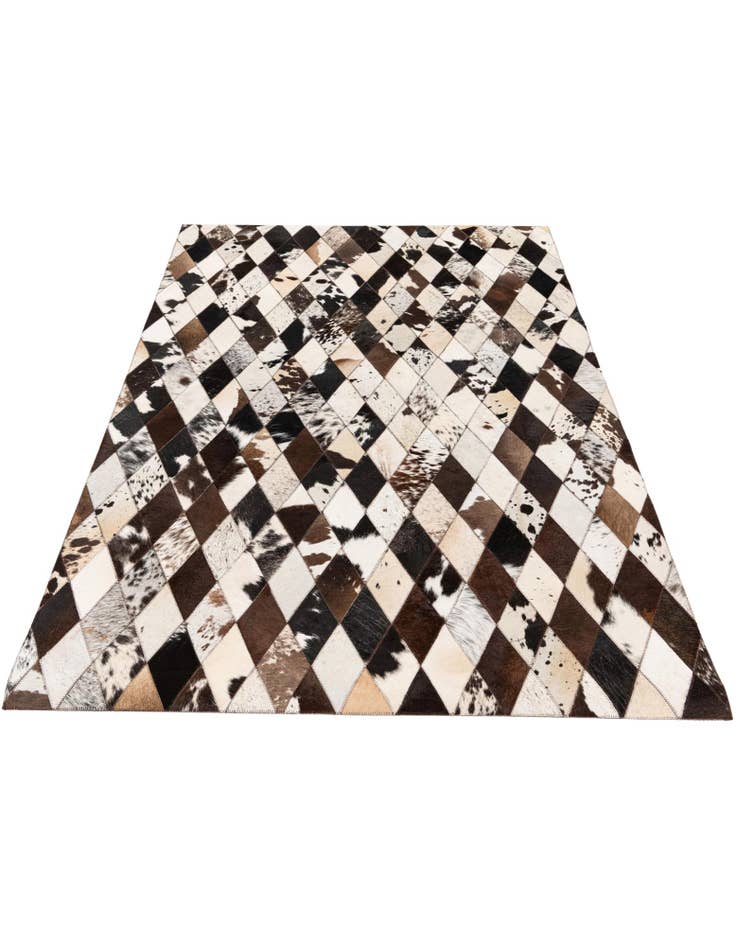 Detail image of  4' x 5' 10 Cowhide Stocks Rug