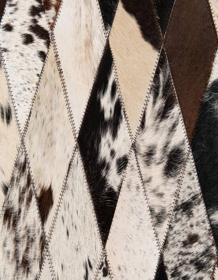 Detail image of  4' x 5' 10 Cowhide Stocks Rug