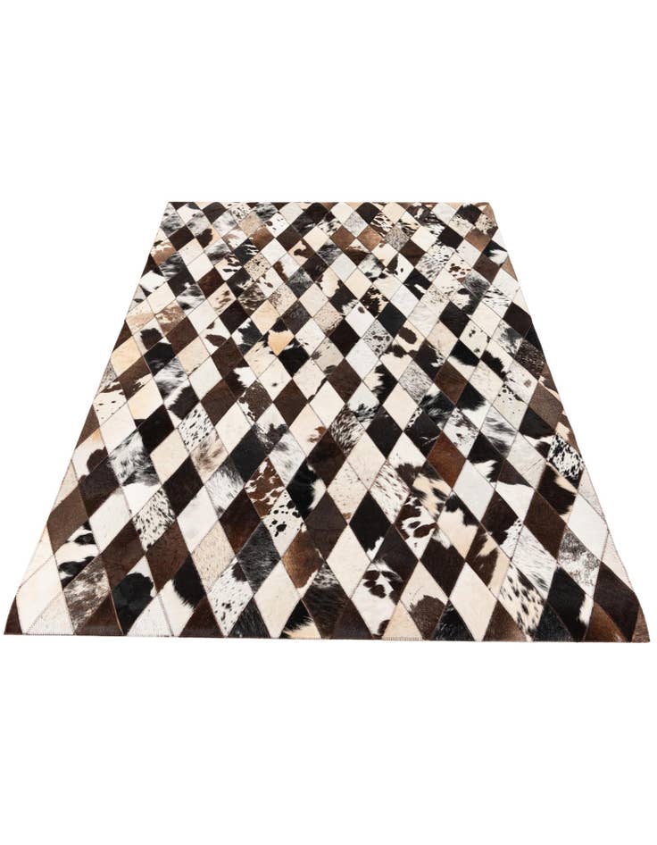 Detail image of  4' x 5' 10 Cowhide Stocks Rug