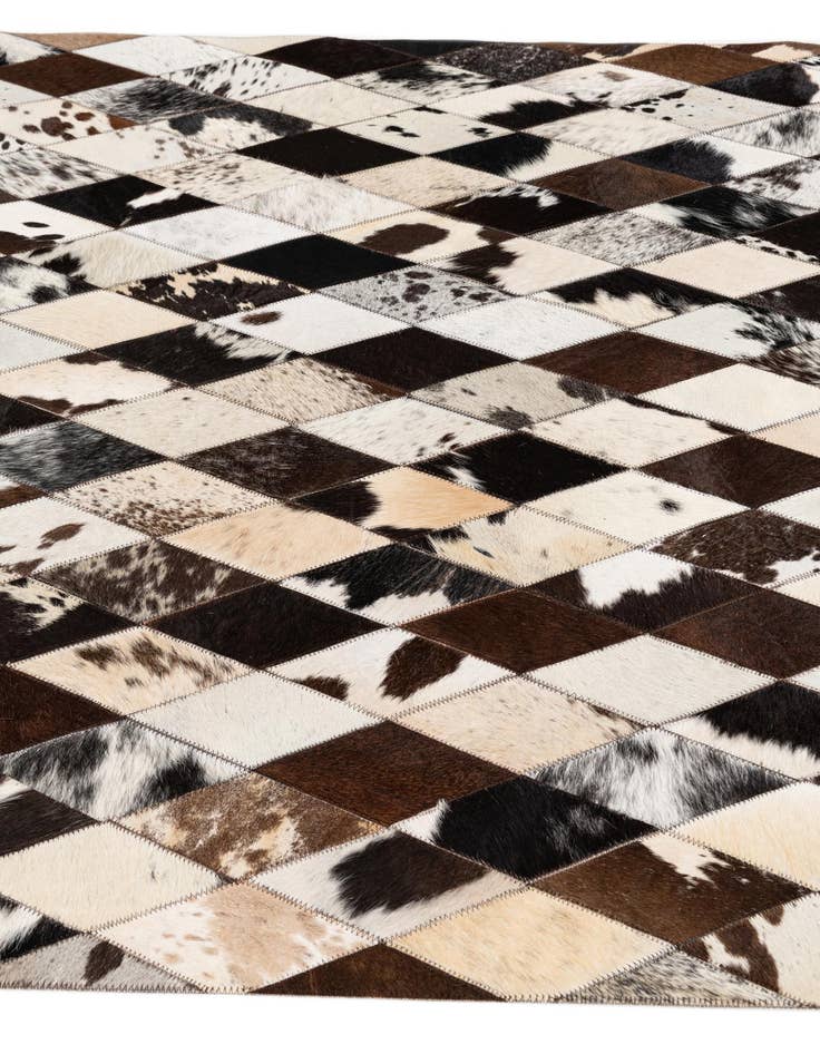 Detail image of  4' x 5' 10 Cowhide Stocks Rug