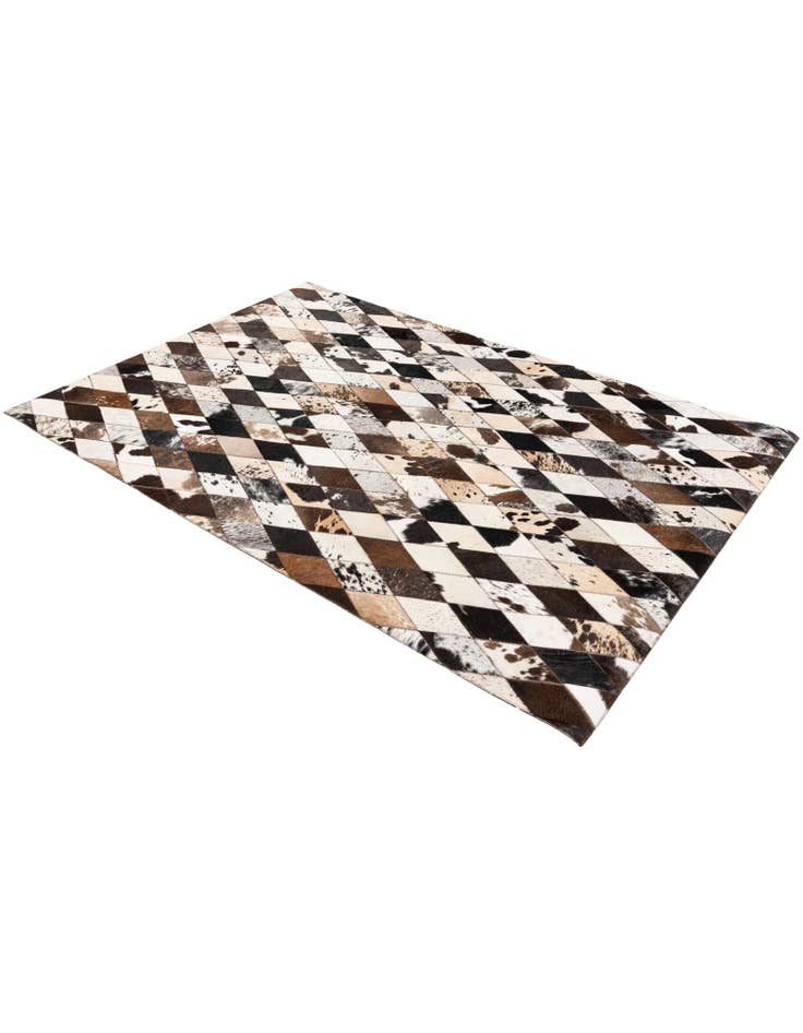 Detail image of  4' 1 x 5' 11 Cowhide Stocks Rug