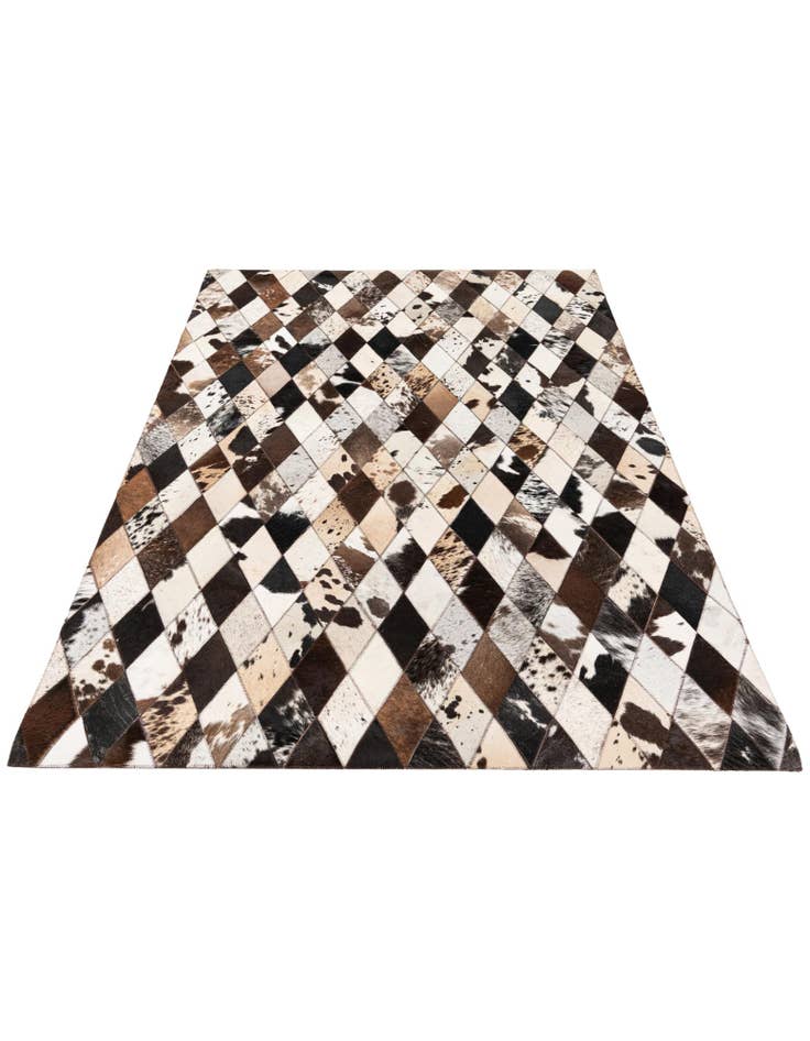 Detail image of  4' 1 x 5' 11 Cowhide Stocks Rug