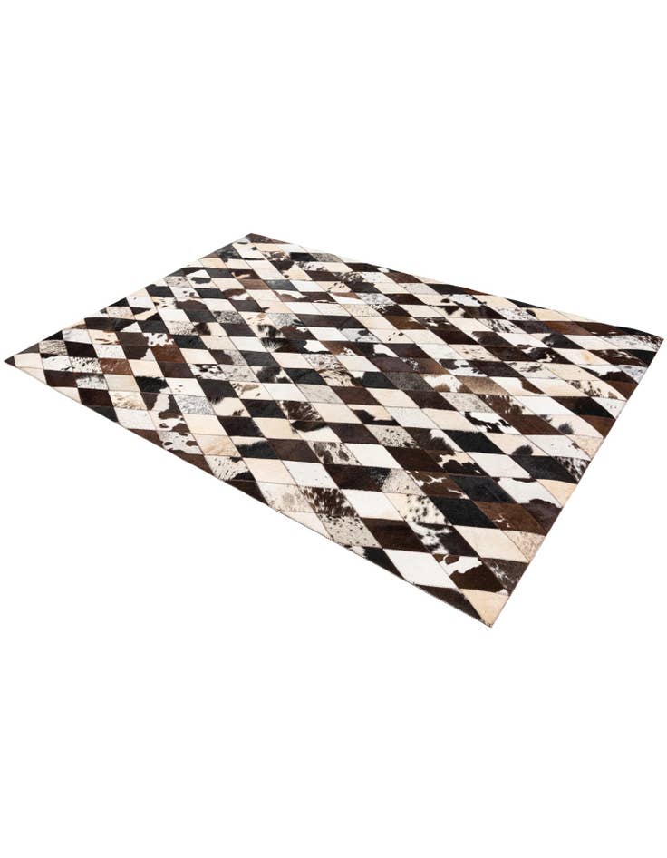 Detail image of  4' 1 x 5' 11 Cowhide Stocks Rug