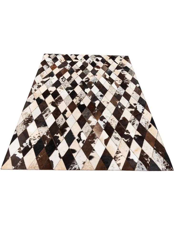 Detail image of  4' 1 x 5' 11 Cowhide Stocks Rug