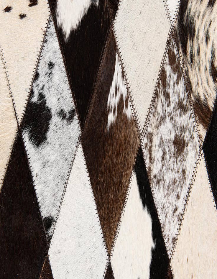 Detail image of  4' 1 x 5' 11 Cowhide Stocks Rug