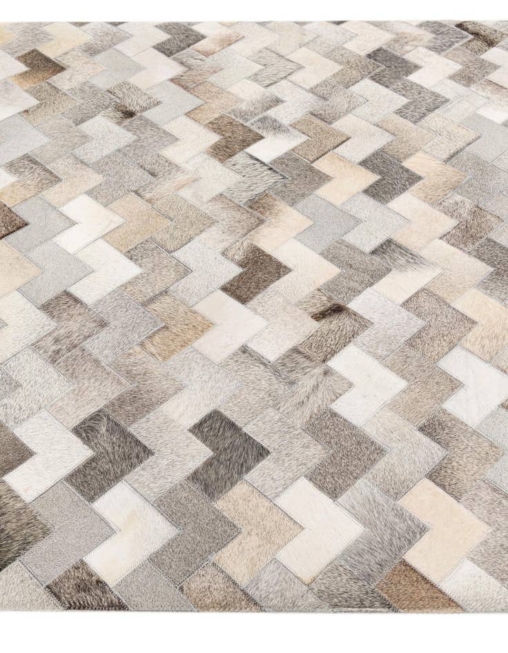 Detail image of  4' 1 x 5' 11 Cowhide Stocks Rug