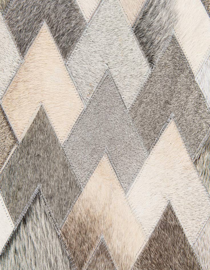 Detail image of  4' 1 x 5' 11 Cowhide Stocks Rug