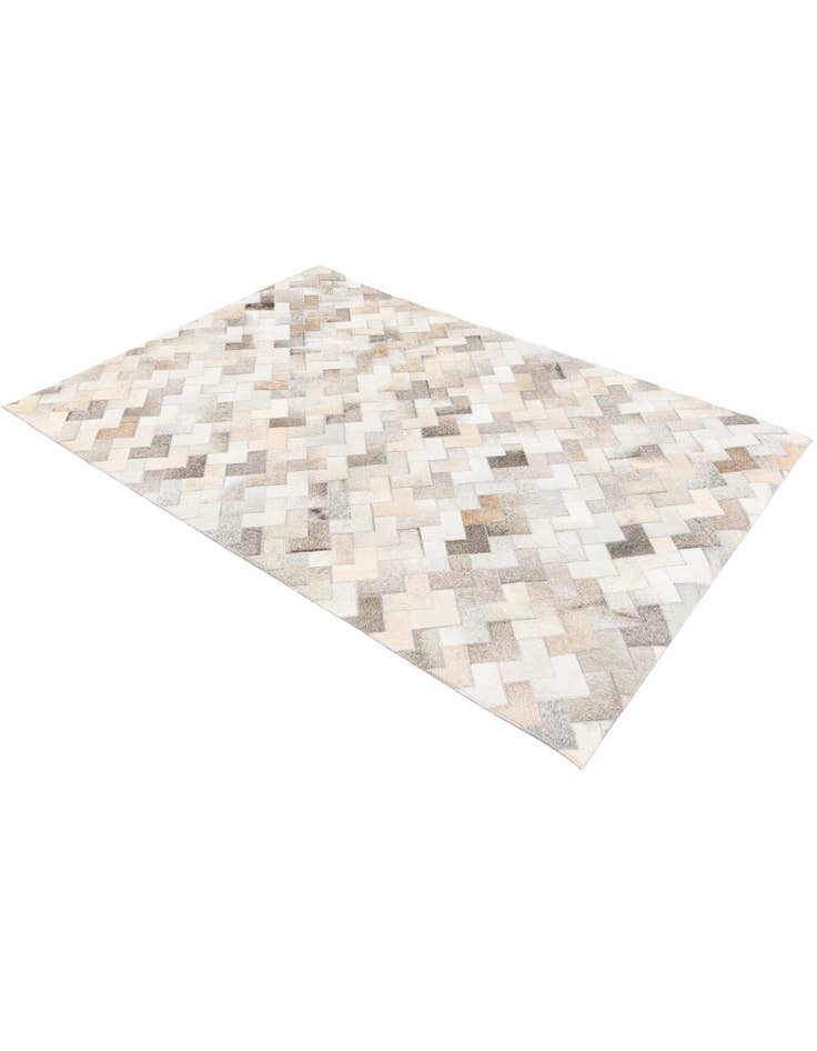 Detail image of  4' 1 x 5' 11 Cowhide Stocks Rug