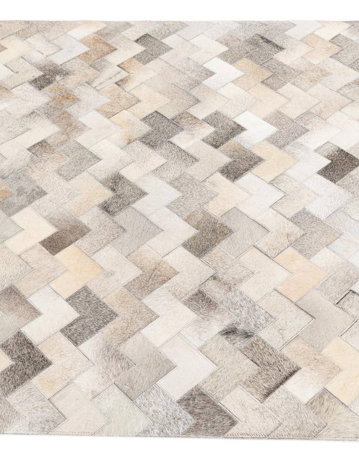 Detail image of  4' 1 x 5' 11 Cowhide Stocks Rug