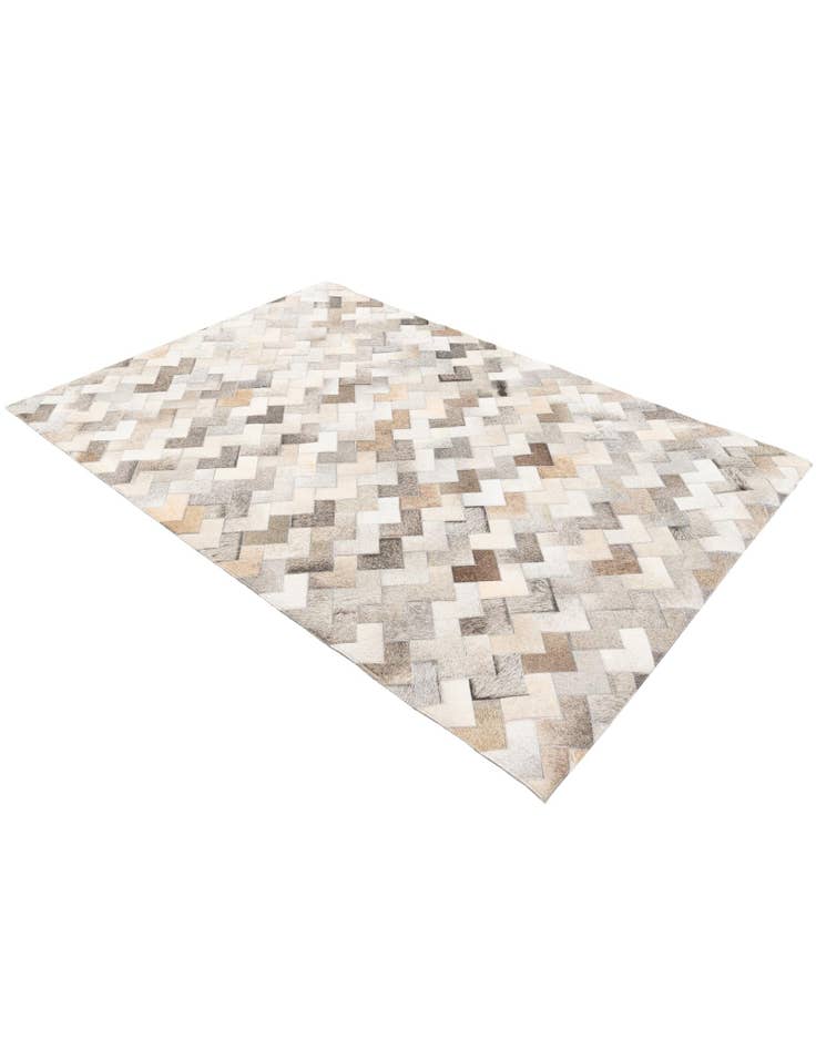 Detail image of  4' 1 x 5' 11 Cowhide Stocks Rug