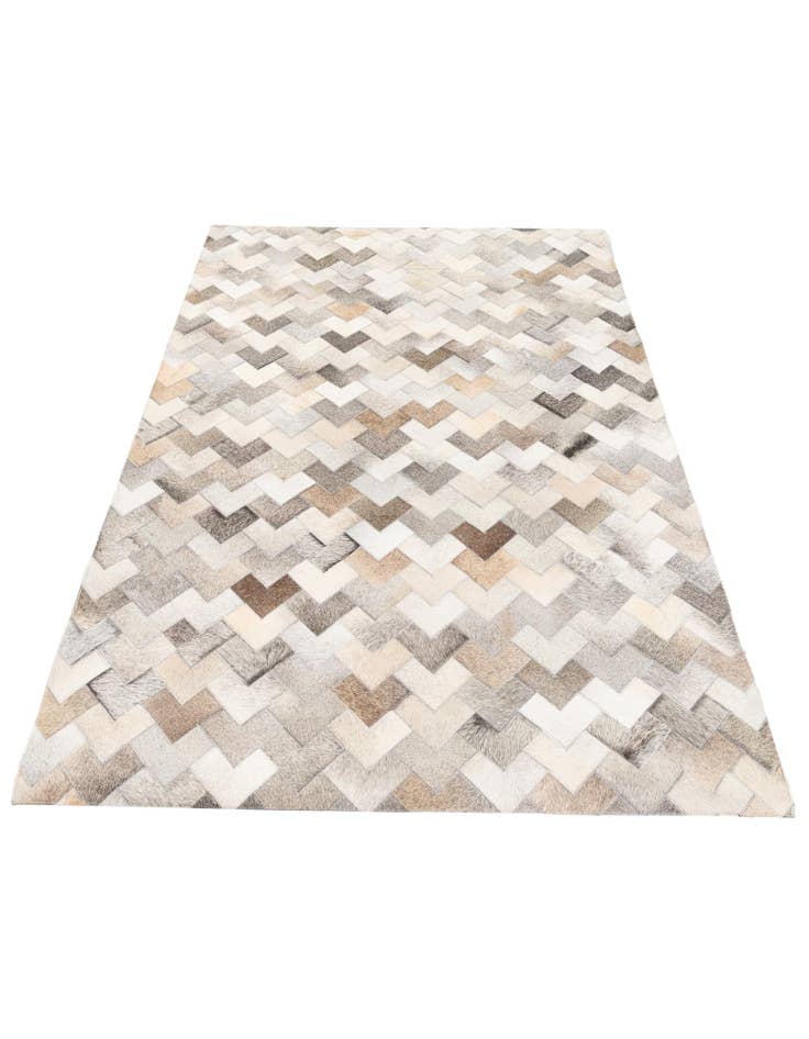 Detail image of  4' 1 x 5' 11 Cowhide Stocks Rug