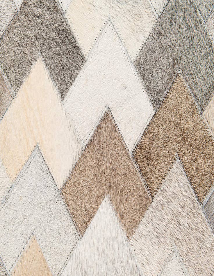 Detail image of  4' 1 x 5' 11 Cowhide Stocks Rug