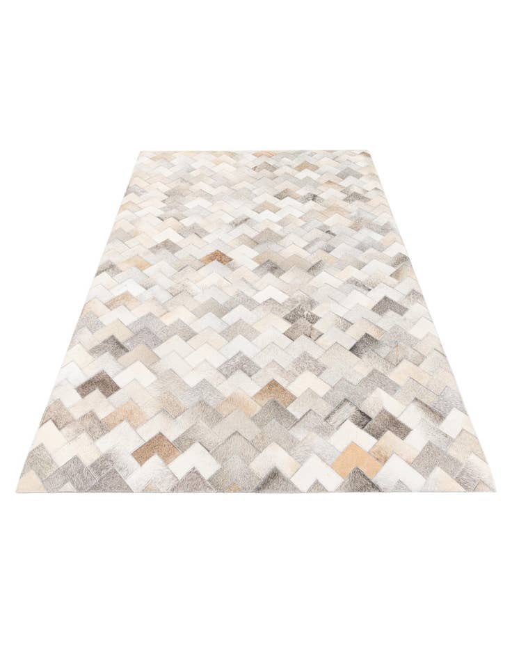 Detail image of  4' 1 x 6' Cowhide Stocks Rug