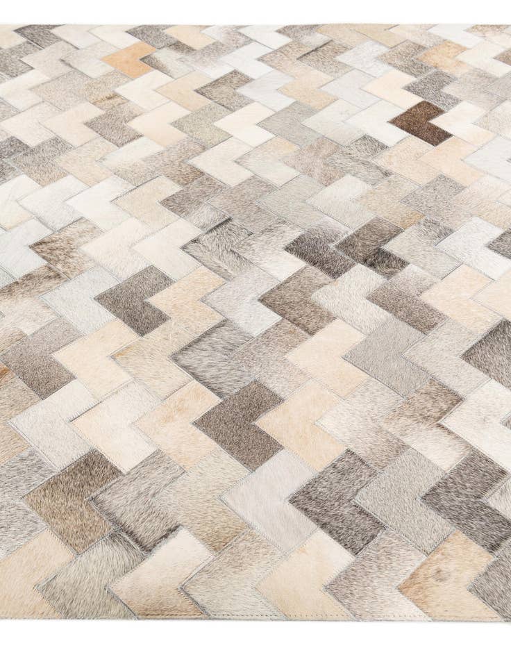 Detail image of  4' 1 x 6' Cowhide Stocks Rug