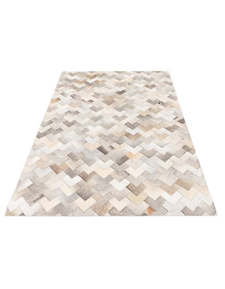 Detail image of  4' 1 x 5' 11 Cowhide Stocks Rug