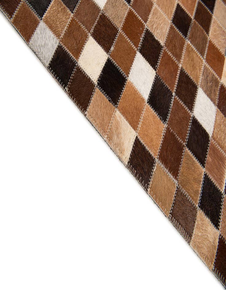 Detail image of  4' x 6' Cowhide Stocks Rug