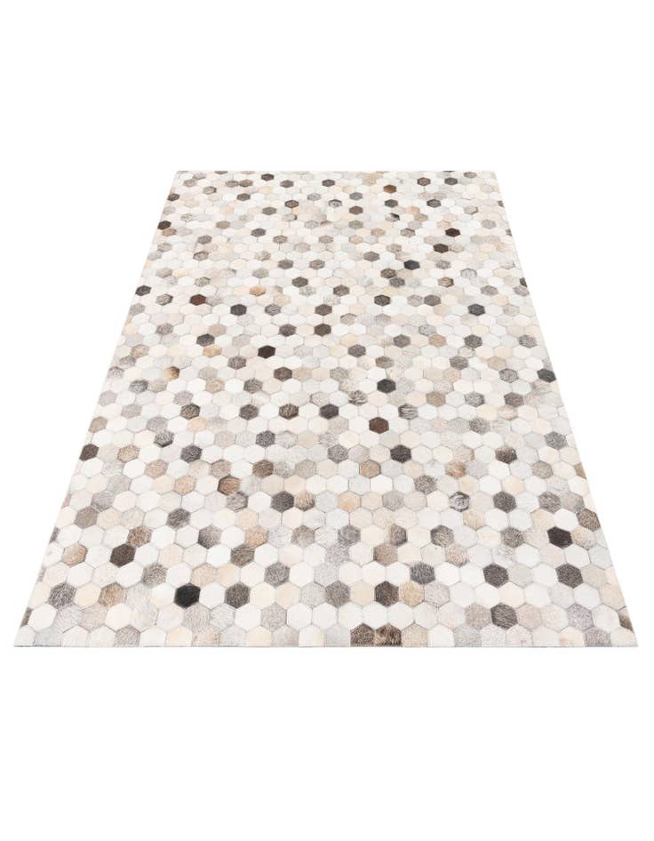 Detail image of  4' x 5' 11 Cowhide Stocks Rug