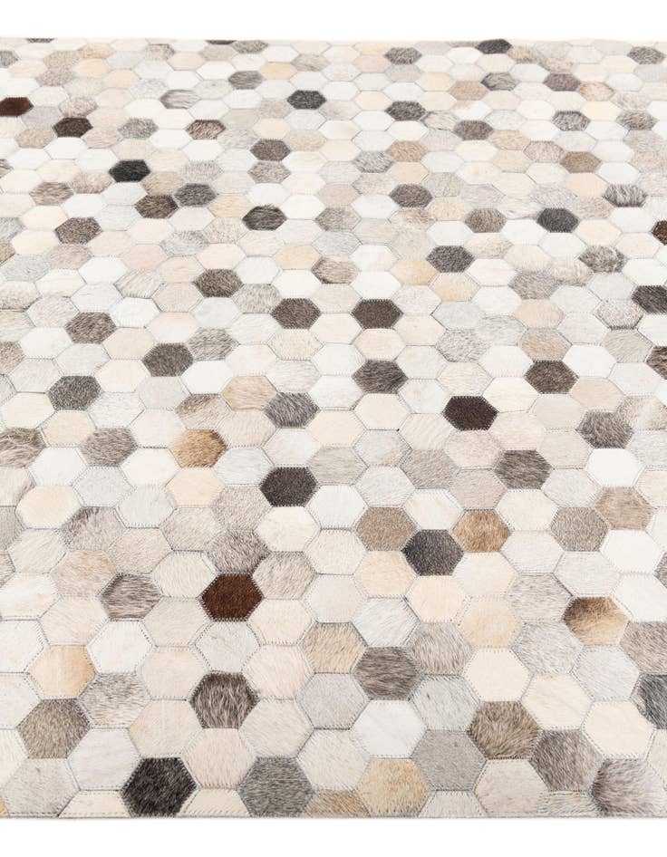 Detail image of  4' x 5' 11 Cowhide Stocks Rug