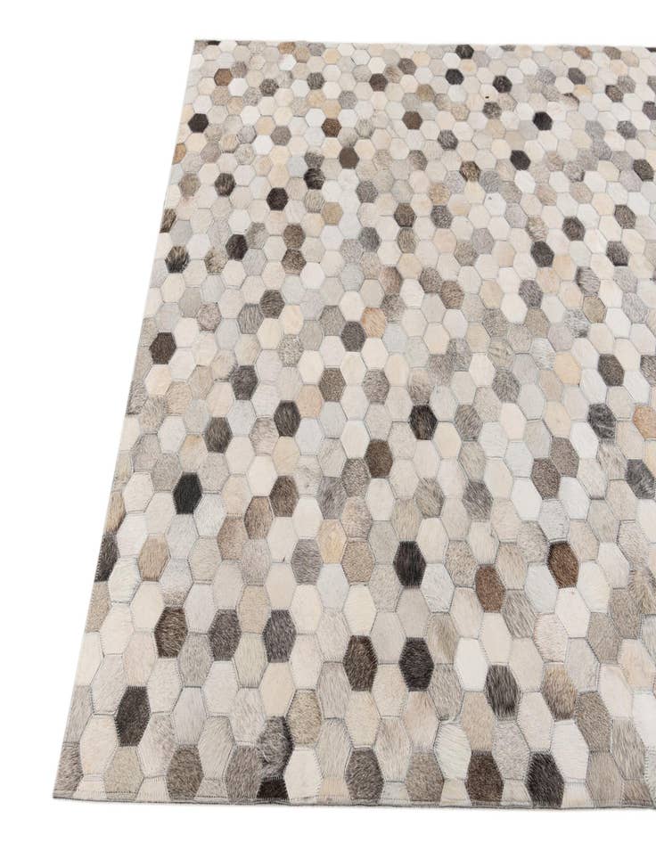 Detail image of  4' x 5' 10 Cowhide Stocks Rug
