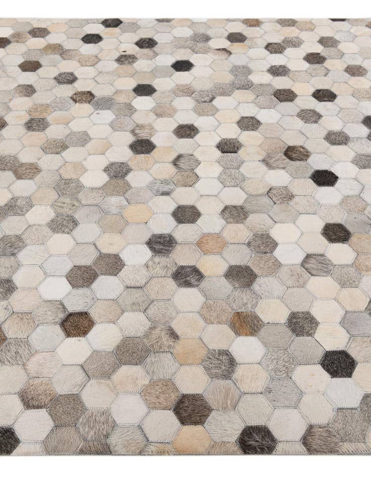 Detail image of  4' x 5' 10 Cowhide Stocks Rug