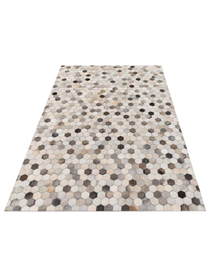 Detail image of  4' x 5' 10 Cowhide Stocks Rug