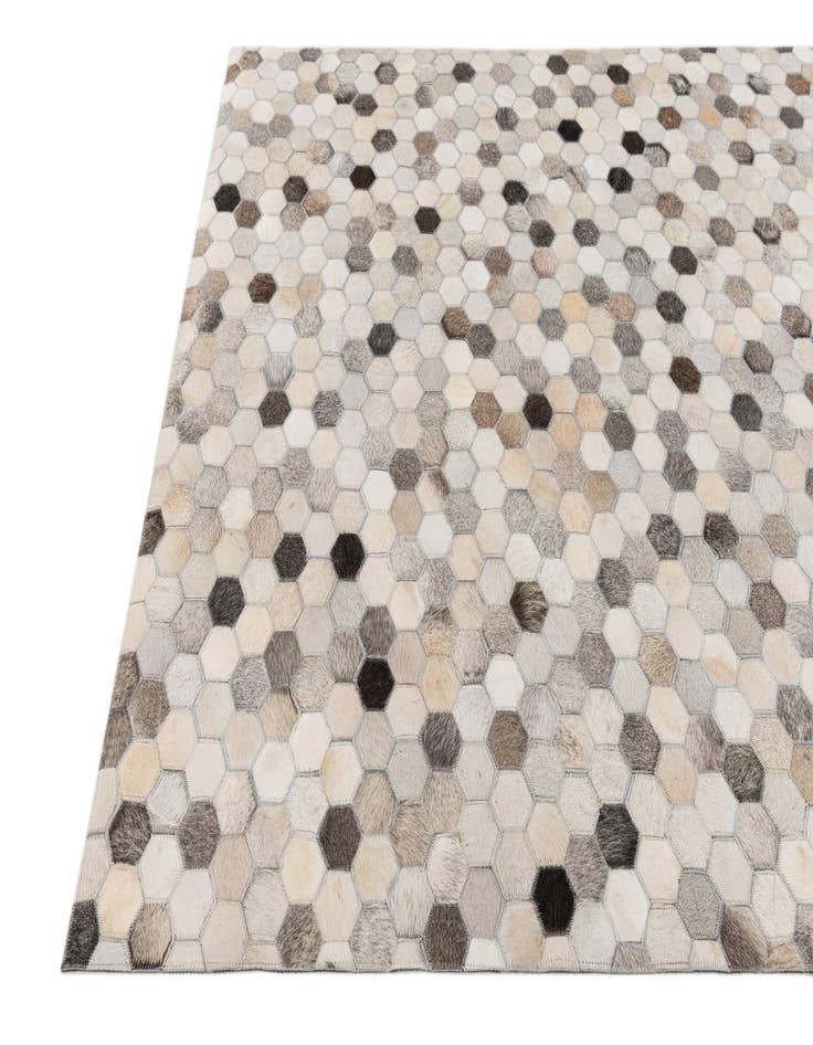 Detail image of  4' x 5' 10 Cowhide Stocks Rug