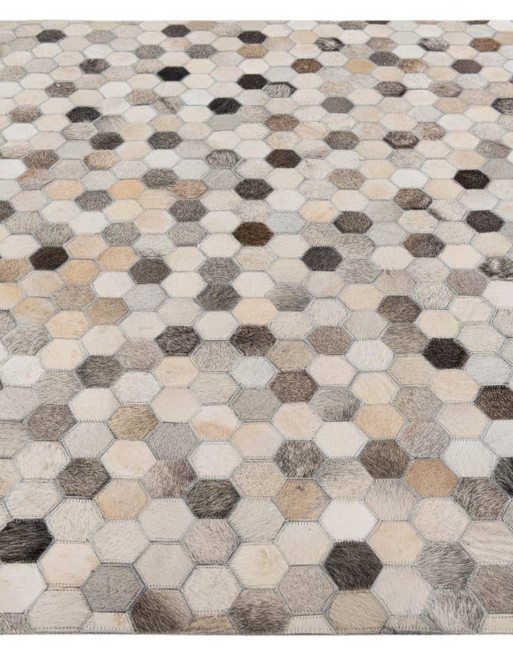 Detail image of  4' x 5' 10 Cowhide Stocks Rug