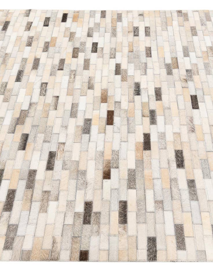 Detail image of  4' x 5' 10 Cowhide Stocks Rug