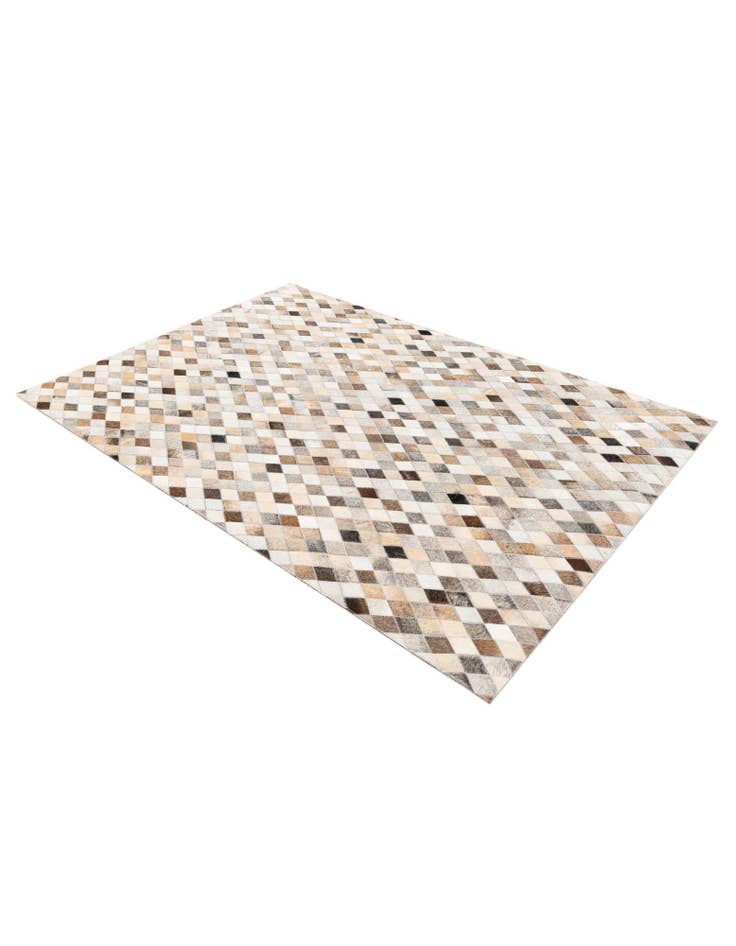 Detail image of  4' 1 x 5' 11 Cowhide Stocks Rug