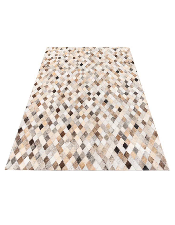 Detail image of  4' 1 x 5' 11 Cowhide Stocks Rug